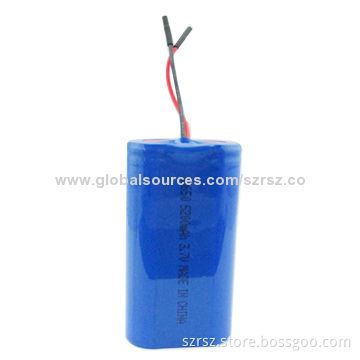 Lithium-ion Batteries, 3.7V/5,400mAh, for Flashlight